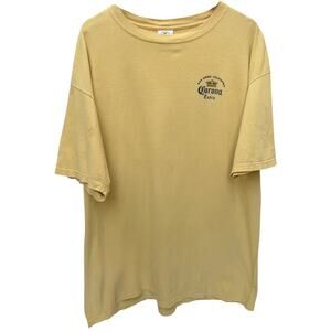 Corona Extra Graphic T Shirt Mens 2XL Yellow San Diego California Beer Tee